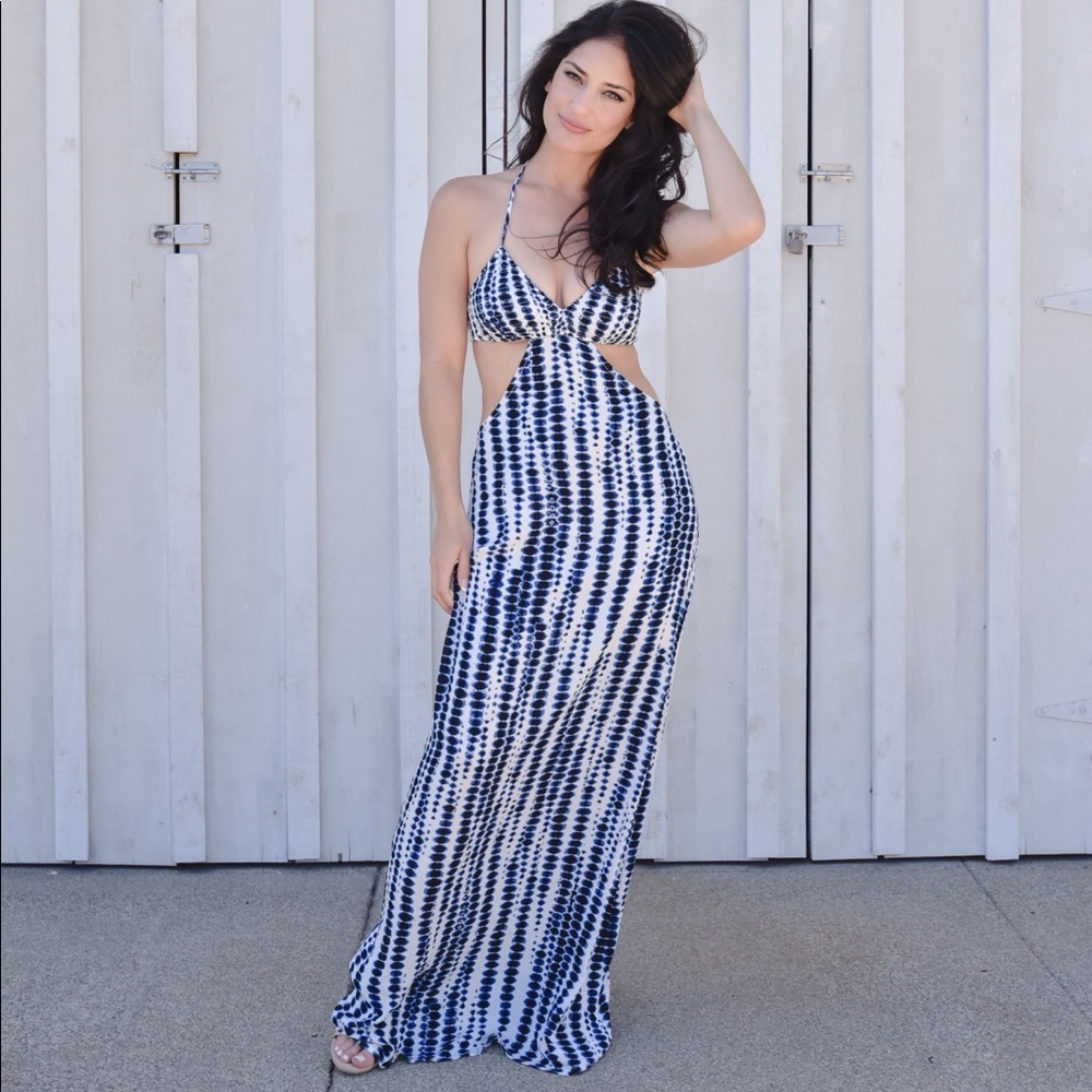 Blue/white print Maxi!